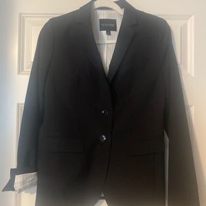 Black blazer with pinstripe lining